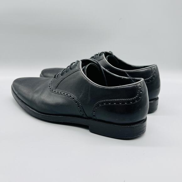 Cole Haan Shoes Mens 11 Black Leather Grand OS Brogue Oxford Lace Up Dress